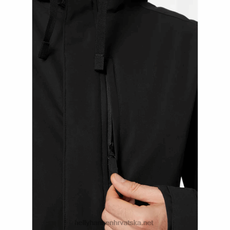 J0HV230 muški izolirani baloner od jednobojnog materijala muškarci Helly-Hansen crno - Image 5