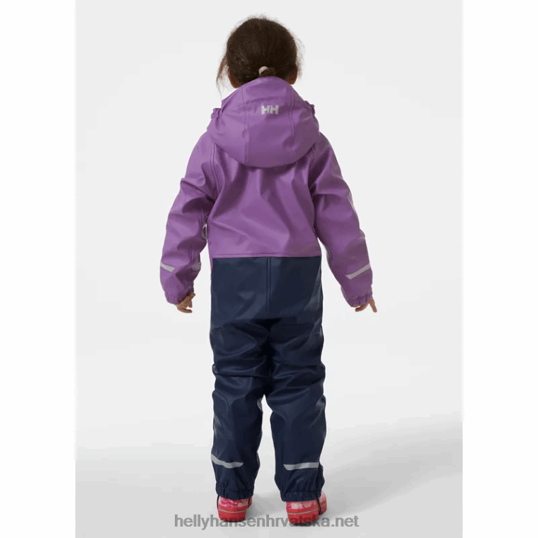 J0HV2312 dječji bergen kišni set s podstavom od flisa djeca Helly-Hansen mornarica - Image 3