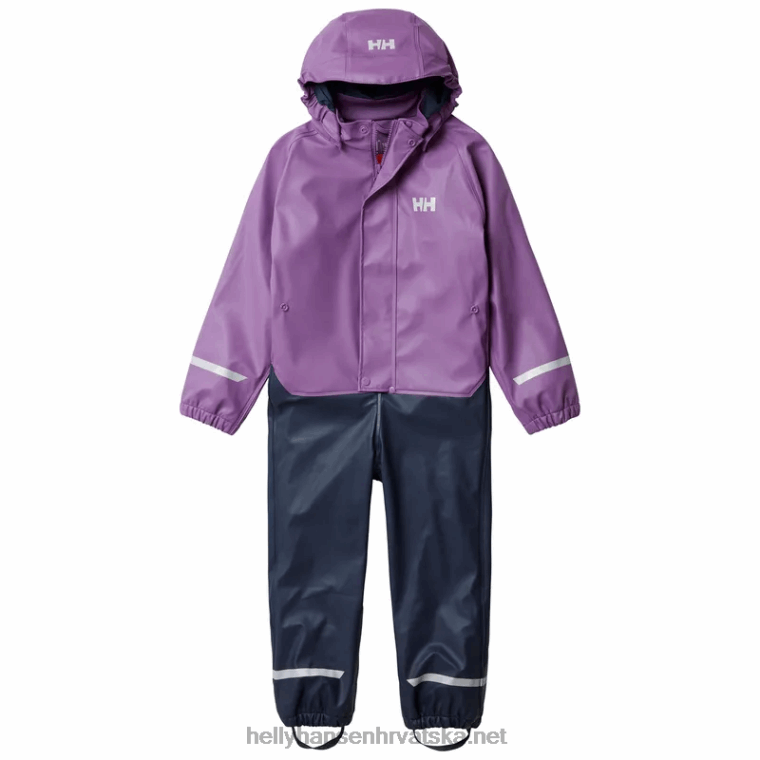 J0HV2312 dječji bergen kišni set s podstavom od flisa djeca Helly-Hansen mornarica - Image 1