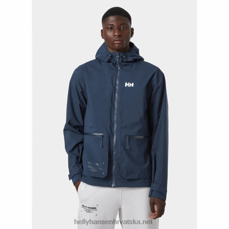 J0HV233 muška kišna jakna s kapuljačom muškarci Helly-Hansen mornarica - Image 2