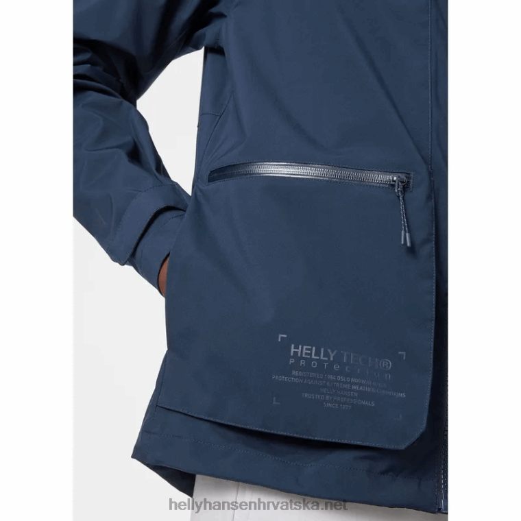 J0HV233 muška kišna jakna s kapuljačom muškarci Helly-Hansen mornarica - Image 5