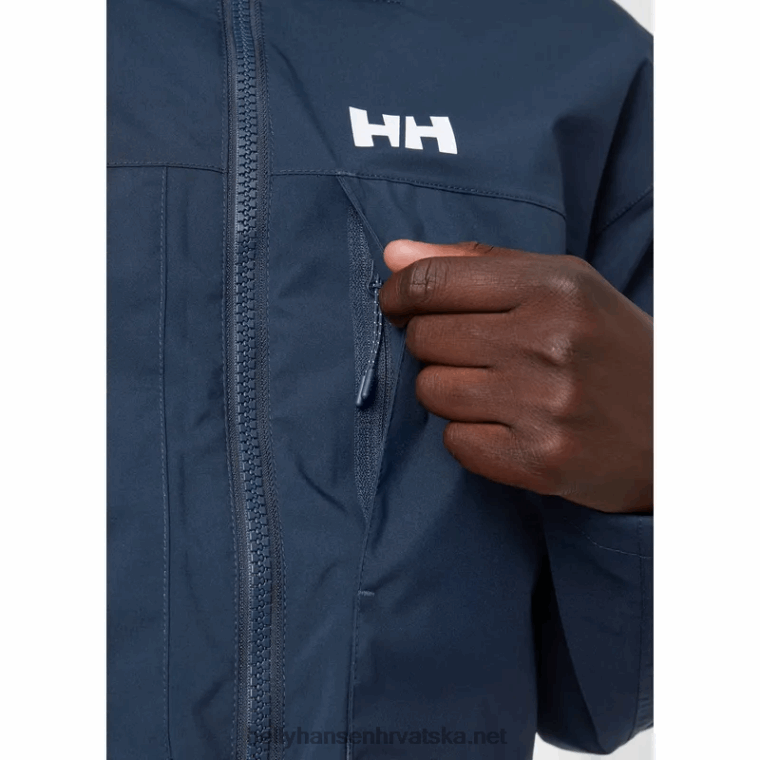 J0HV233 muška kišna jakna s kapuljačom muškarci Helly-Hansen mornarica - Image 6