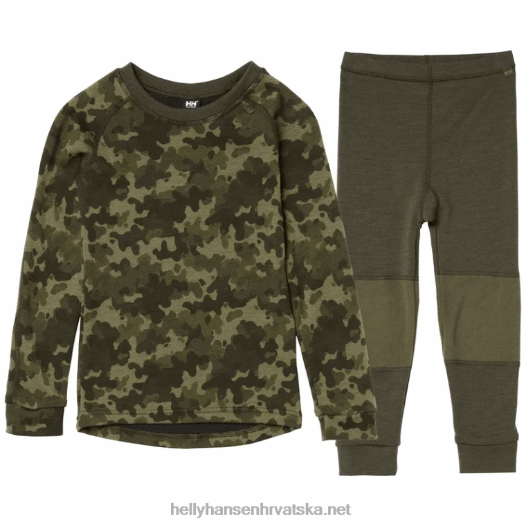 J0HV2360 dječji hh grafički lifa merino osnovni sloj djeca Helly-Hansen djetelina - Image 1