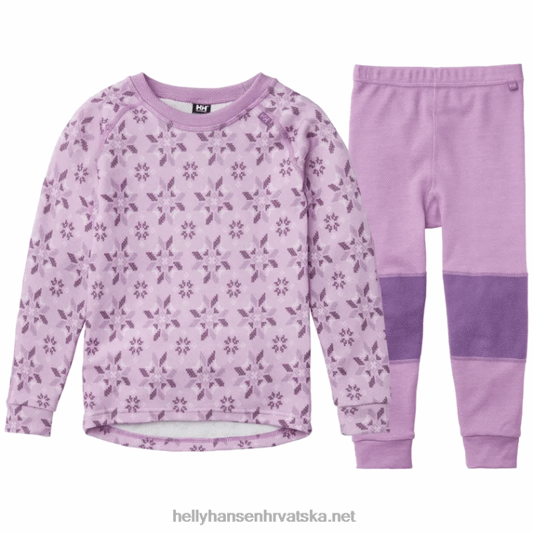 J0HV2361 dječji hh grafički lifa merino osnovni sloj djeca Helly-Hansen djetelina - Image 1