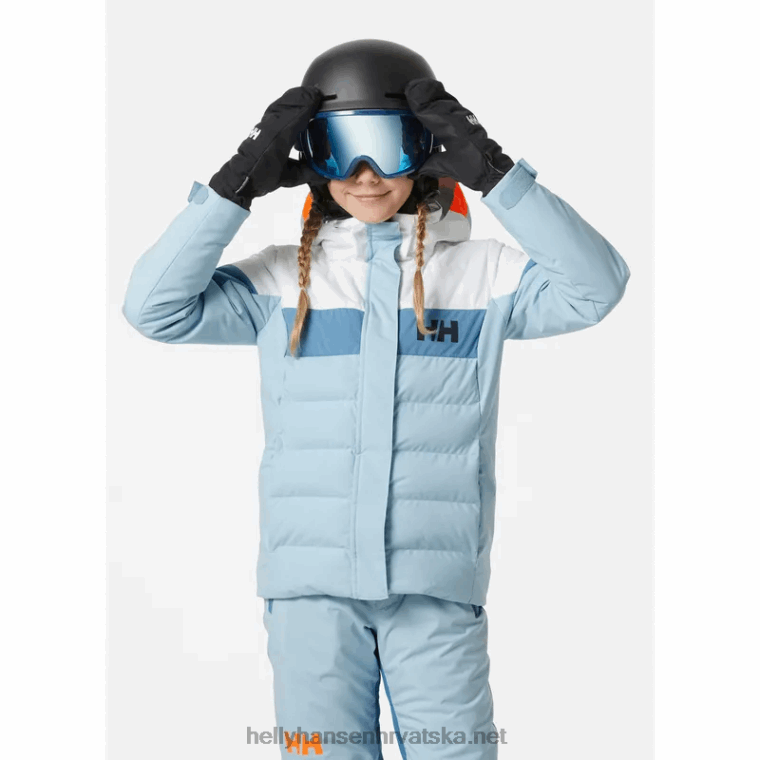 J0HV2383 juniorska dijamantna skijaška jakna djeca Helly-Hansen smrvljena gra - Image 2