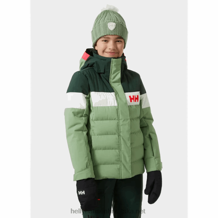 J0HV2384 juniorska dijamantna skijaška jakna djeca Helly-Hansen smrvljena gra - Image 2