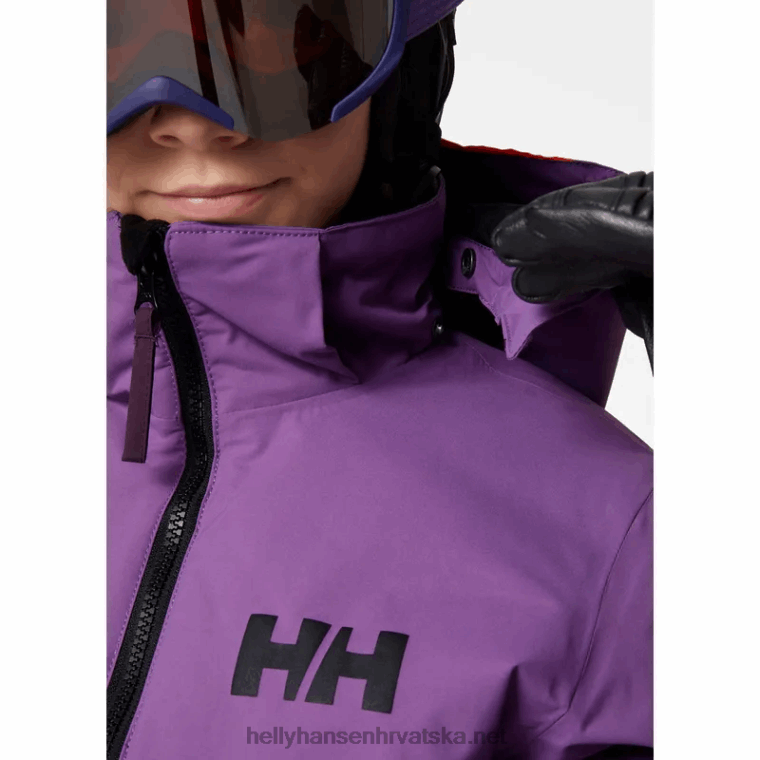 J0HV2417 juniorska traverse skijaška jakna djeca Helly-Hansen duboki fjord/crno - Image 6