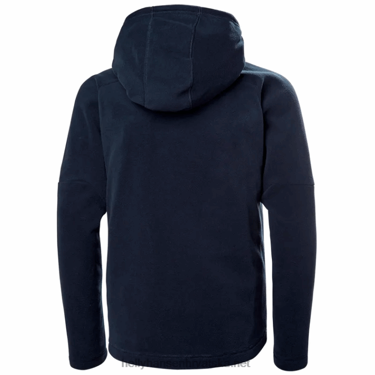 J0HV2475 juniorska majica s kapuljačom od flisa djeca Helly-Hansen smrvljena gra/beba trupa - Image 2