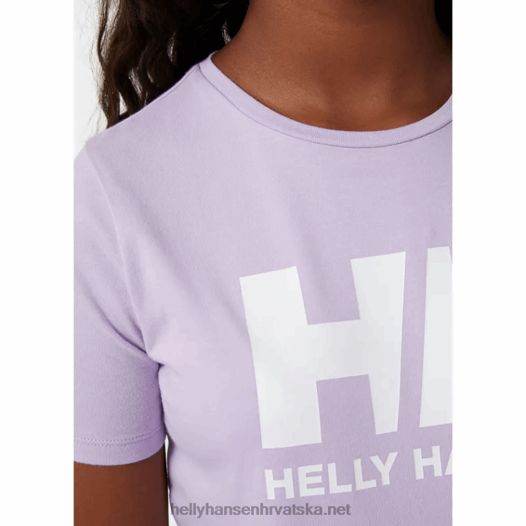 J0HV2507 juniorska majica s logotipom hh djeca Helly-Hansen ružičasti kvarc/oštra zelena/slatka limeta - Image 3