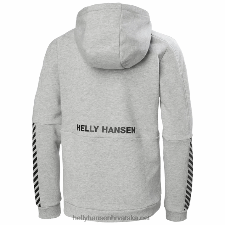 J0HV2518 aktivna majica s kapuljačom za juniore djeca Helly-Hansen ružičasti sorbet/bijeli - Image 4