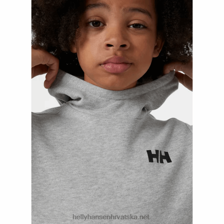 J0HV2518 aktivna majica s kapuljačom za juniore djeca Helly-Hansen ružičasti sorbet/bijeli - Image 6