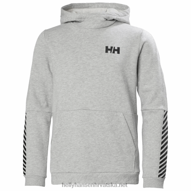 J0HV2518 aktivna majica s kapuljačom za juniore djeca Helly-Hansen ružičasti sorbet/bijeli - Image 1