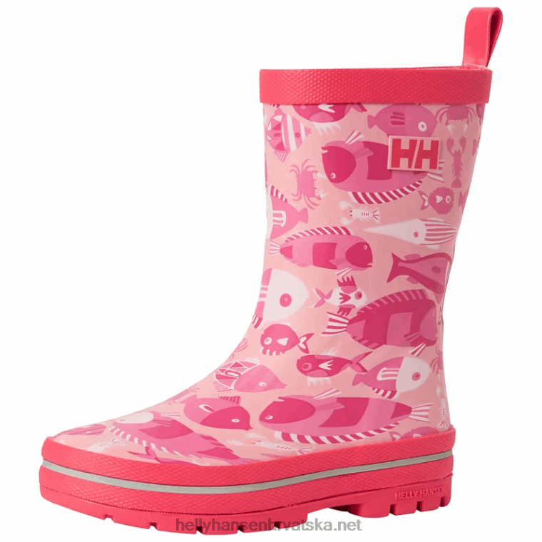 J0HV2529 jk ispis prskanja djeca Helly-Hansen ljubičasta poti/sonično plava - Image 2