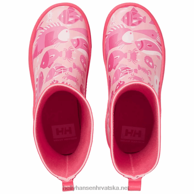 J0HV2529 jk ispis prskanja djeca Helly-Hansen ljubičasta poti/sonično plava - Image 3