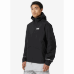 J0HV253 muška brza kišna jakna muškarci Helly-Hansen crno - Image 3