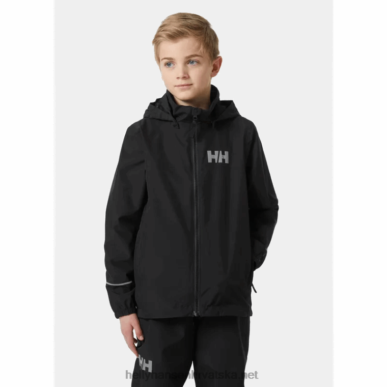 J0HV2565 juniorska juell vodootporna jakna djeca Helly-Hansen breskva jeka/duboki fjord - Image 2