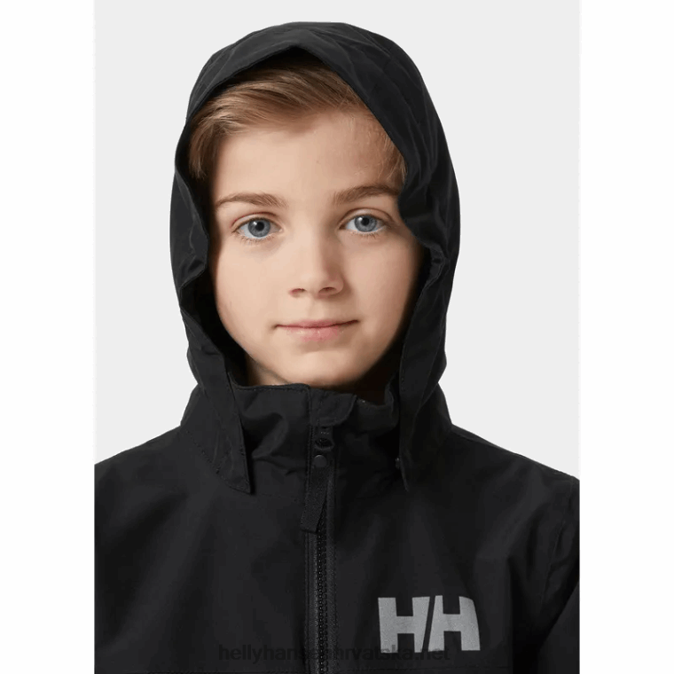 J0HV2565 juniorska juell vodootporna jakna djeca Helly-Hansen breskva jeka/duboki fjord - Image 5