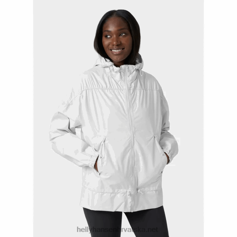 J0HV2589 ženska kišna jakna za bijeg žene Helly-Hansen siva magla es - Image 2