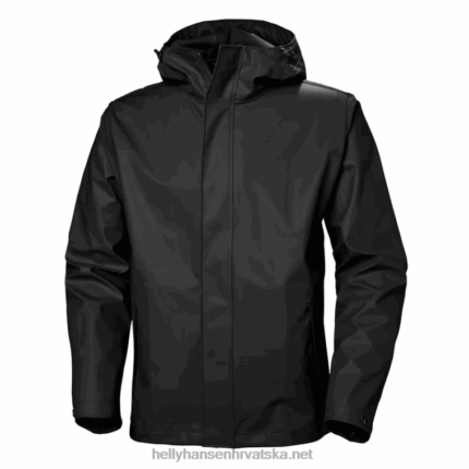 J0HV264 muška kišna jakna od mahovine muškarci Helly-Hansen crno