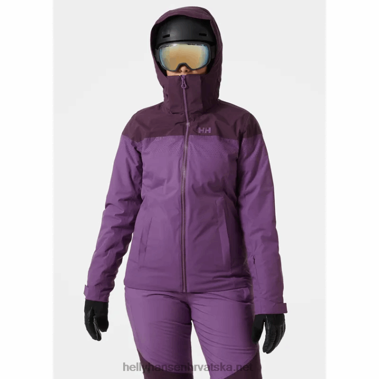 J0HV2656 ženska motionista lifaloft skijaška jakna žene Helly-Hansen zdrobljeni gra/najtamniji spr - Image 2
