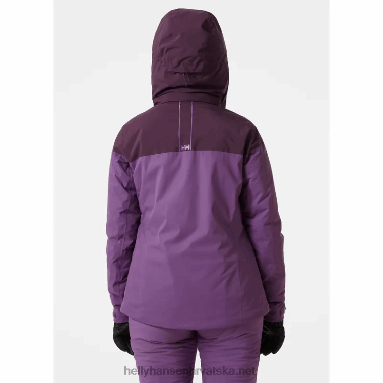 J0HV2656 ženska motionista lifaloft skijaška jakna žene Helly-Hansen zdrobljeni gra/najtamniji spr - Image 3