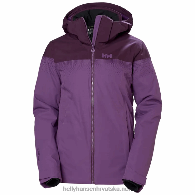 J0HV2656 ženska motionista lifaloft skijaška jakna žene Helly-Hansen zdrobljeni gra/najtamniji spr - Image 1