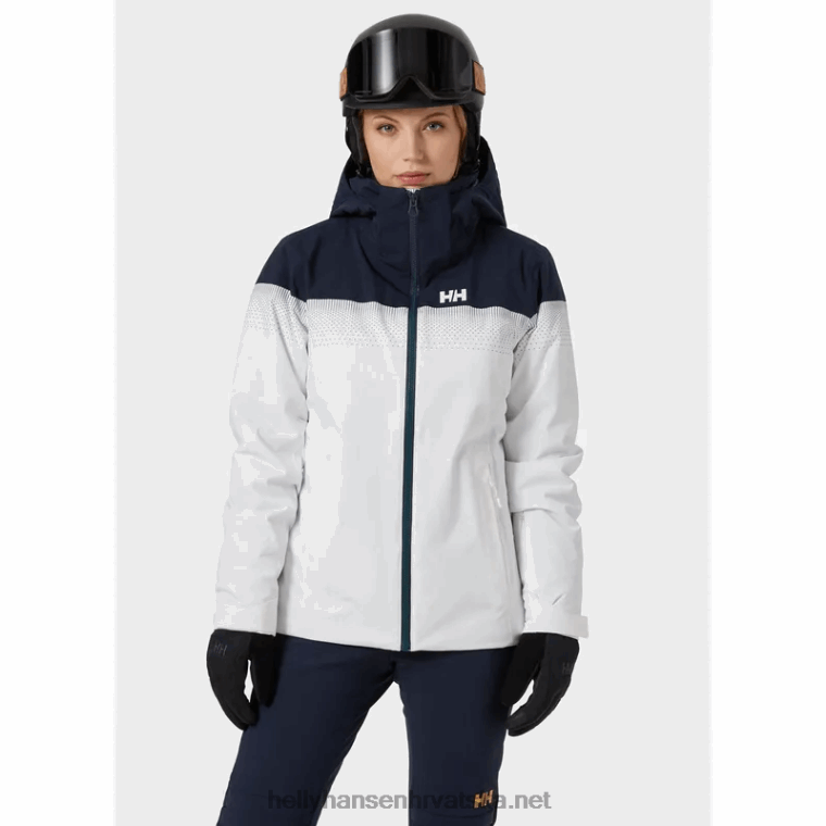 J0HV2658 ženska motionista lifaloft skijaška jakna žene Helly-Hansen zdrobljeni gra/najtamniji spr - Image 2