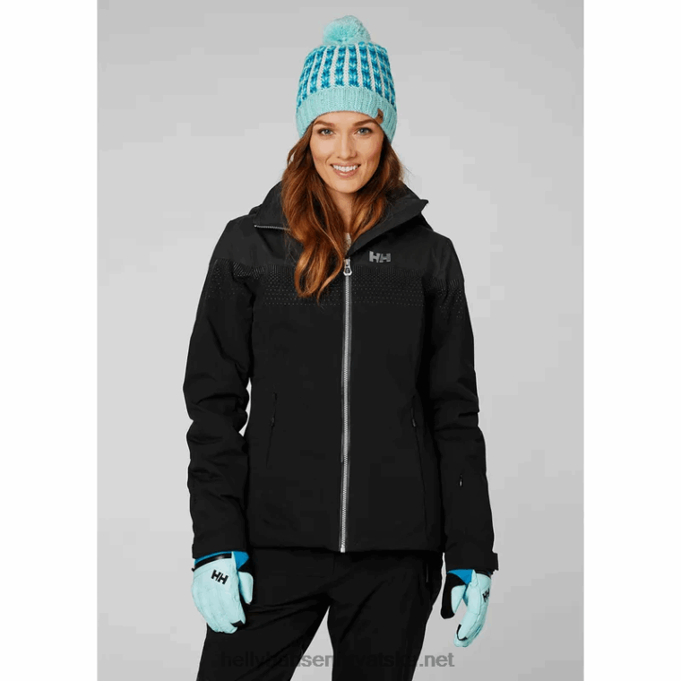J0HV2659 ženska motionista lifaloft skijaška jakna žene Helly-Hansen zgnječena gra/najtamnija spr/bijela - Image 2