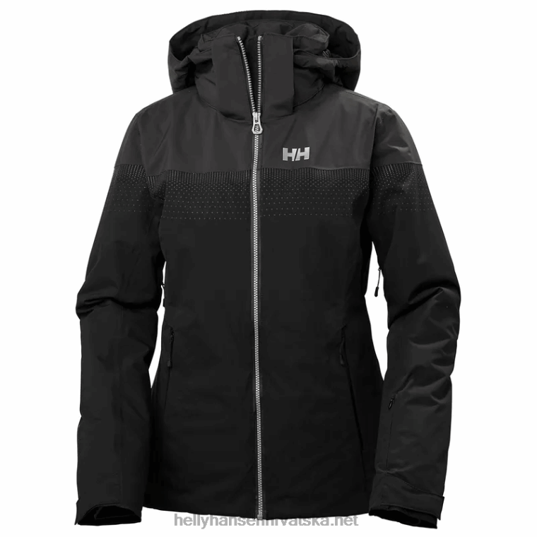 J0HV2659 ženska motionista lifaloft skijaška jakna žene Helly-Hansen zgnječena gra/najtamnija spr/bijela - Image 1