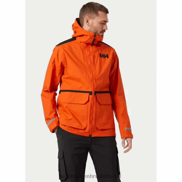 J0HV275 muška patrolna prijelazna kišna jakna muškarci Helly-Hansen patrolni oran - Image 2