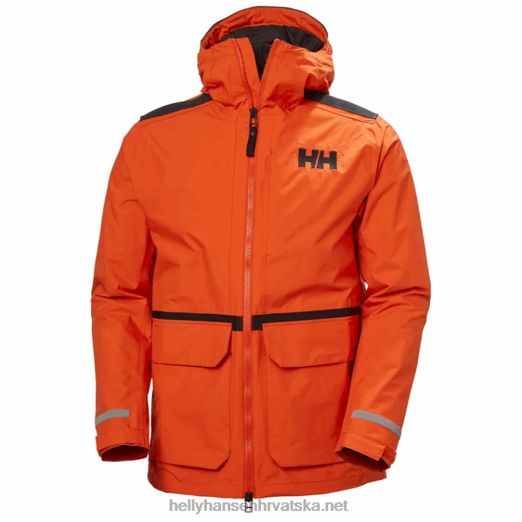 J0HV275 muška patrolna prijelazna kišna jakna muškarci Helly-Hansen patrolni oran - Image 1