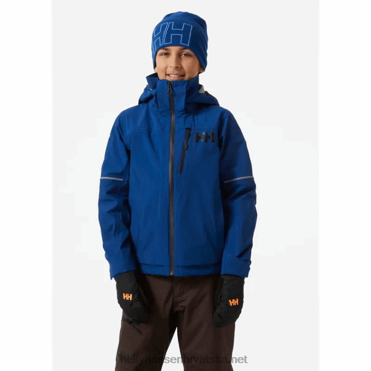 J0HV2814 juniorski elementi troslojna skijaška jakna djeca Helly-Hansen crno - Image 2