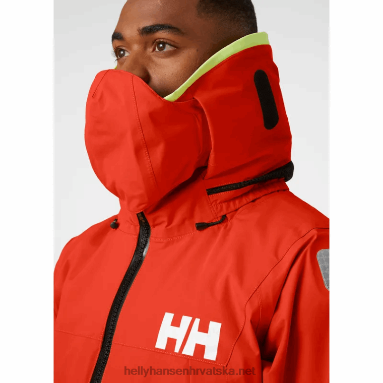 J0HV44 muška aegir jakna za oceansko jedrenje muškarci Helly-Hansen upozorenje crveno - Image 3