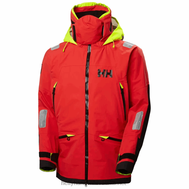 J0HV47 muška jakna za jedrenje aegir race 2.0 muškarci Helly-Hansen upozorenje crveno - Image 2