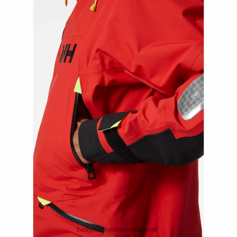 J0HV47 muška jakna za jedrenje aegir race 2.0 muškarci Helly-Hansen upozorenje crveno - Image 5