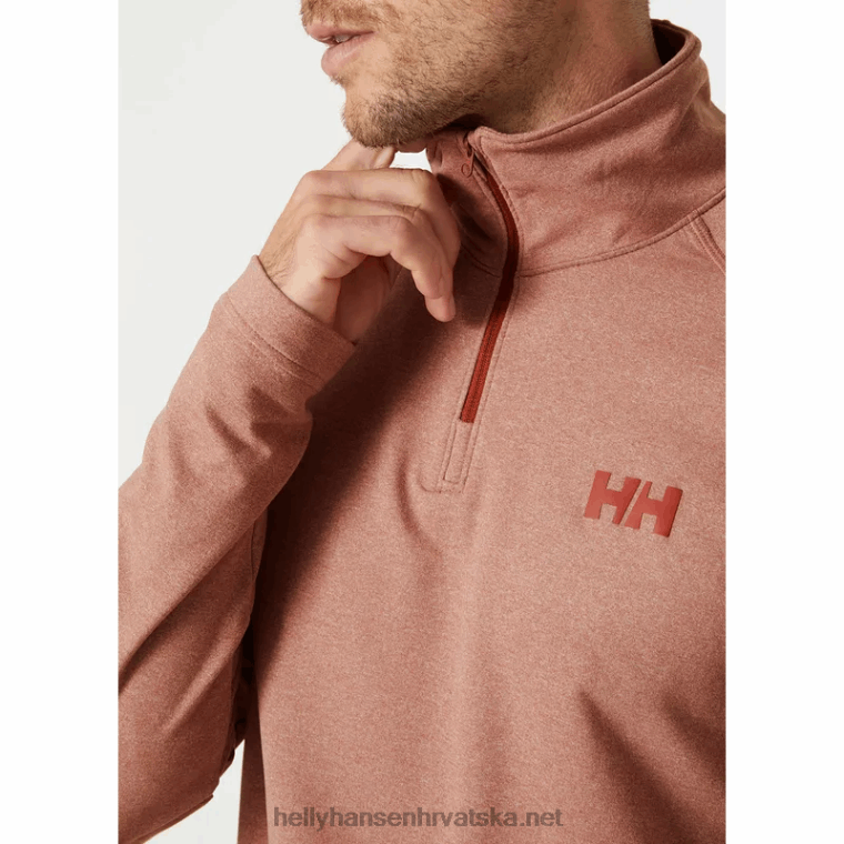 J0HV521 muški verglas srednji sloj s polupatentnim zatvaračem muškarci Helly-Hansen crno - Image 5