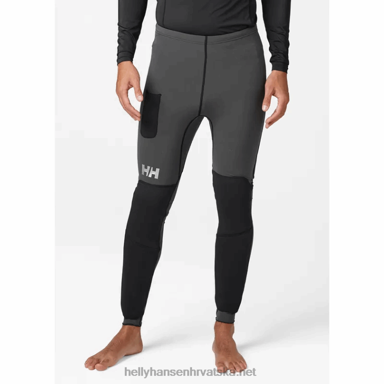 J0HV557 unisex hp otporne tajice za jedrenje muškarci Helly-Hansen ebanovina - Image 2