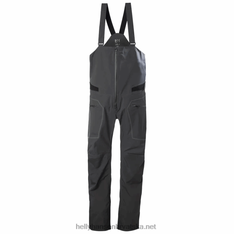 J0HV569 muški hp foil pro sailing bib muškarci Helly-Hansen ebanovina - Image 1