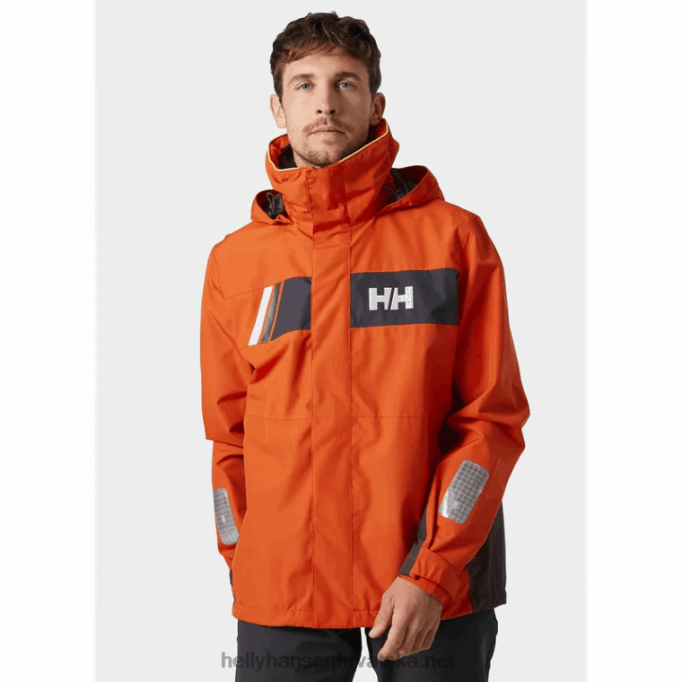 J0HV56 muška jakna za obalno jedrenje Newport muškarci Helly-Hansen patrolni oran - Image 2