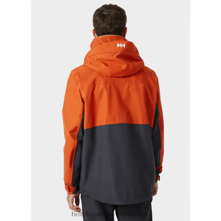 J0HV56 muška jakna za obalno jedrenje Newport muškarci Helly-Hansen patrolni oran - Image 3