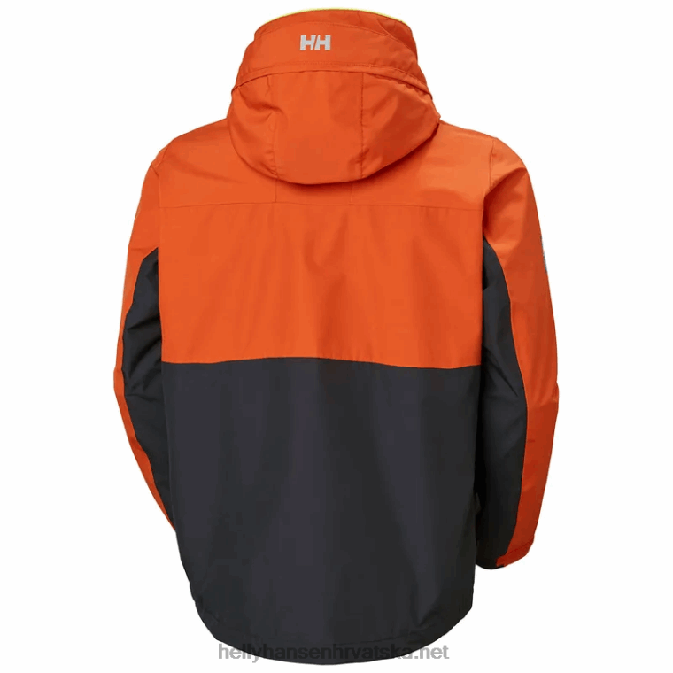 J0HV56 muška jakna za obalno jedrenje Newport muškarci Helly-Hansen patrolni oran - Image 4