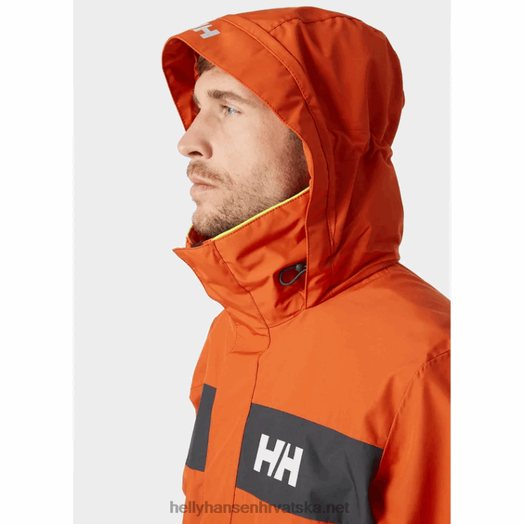 J0HV56 muška jakna za obalno jedrenje Newport muškarci Helly-Hansen patrolni oran - Image 5