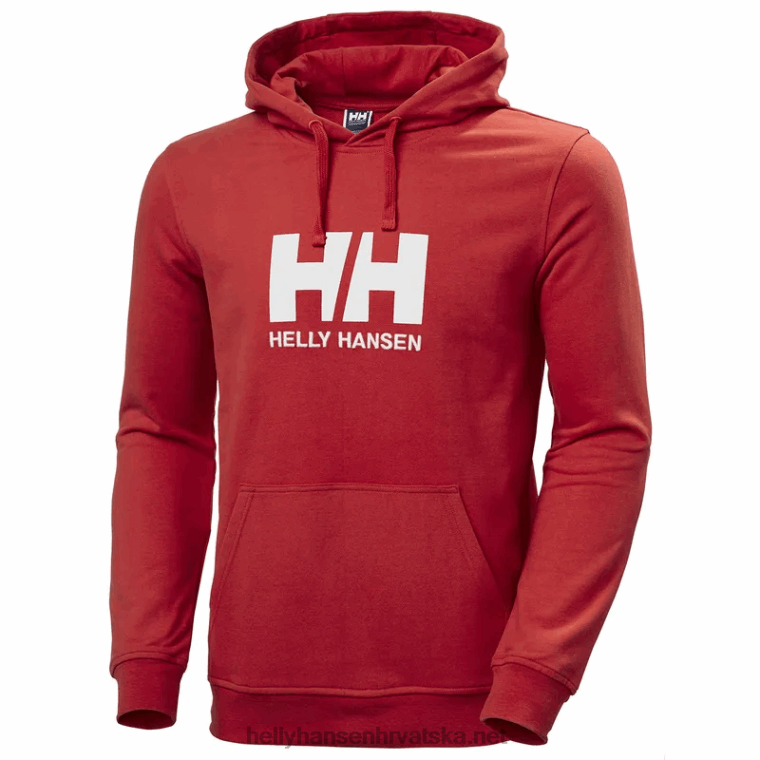 J0HV768 muška majica s kapuljačom s logom hh muškarci Helly-Hansen volovska krv - Image 1
