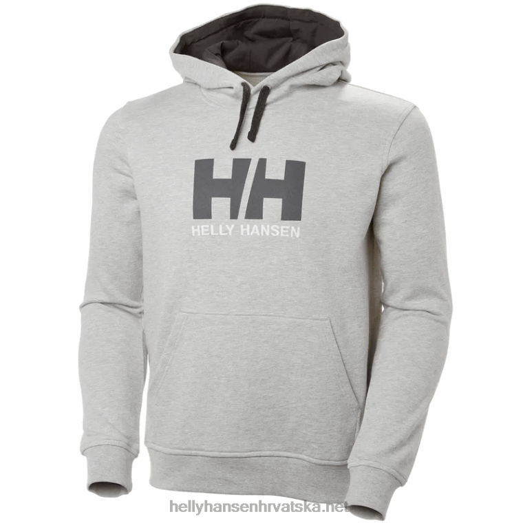 J0HV774 muška majica s kapuljačom s logom hh muškarci Helly-Hansen ebanovina melan - Image 1
