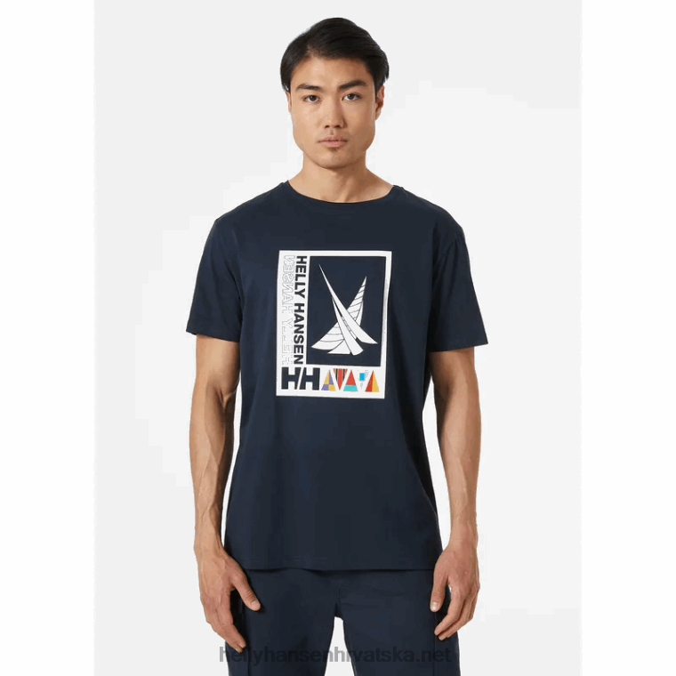 J0HV839 muška majica shoreline 2.0 muškarci Helly-Hansen mornarica - Image 2
