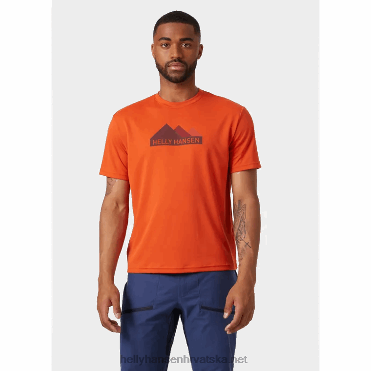 J0HV895 muška hh tech grafička majica muškarci Helly-Hansen duboki fjord - Image 2