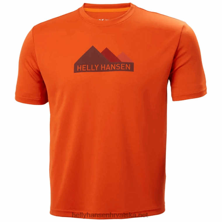 J0HV895 muška hh tech grafička majica muškarci Helly-Hansen duboki fjord - Image 1