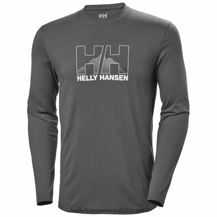 J0HV912 muška nord grafička majica dugih rukava muškarci Helly-Hansen bijela - Image 1