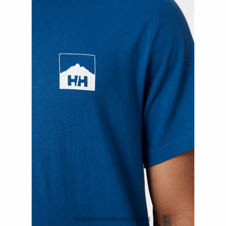 J0HV917 muška nord grafička hh majica muškarci Helly-Hansen mornarica - Image 5