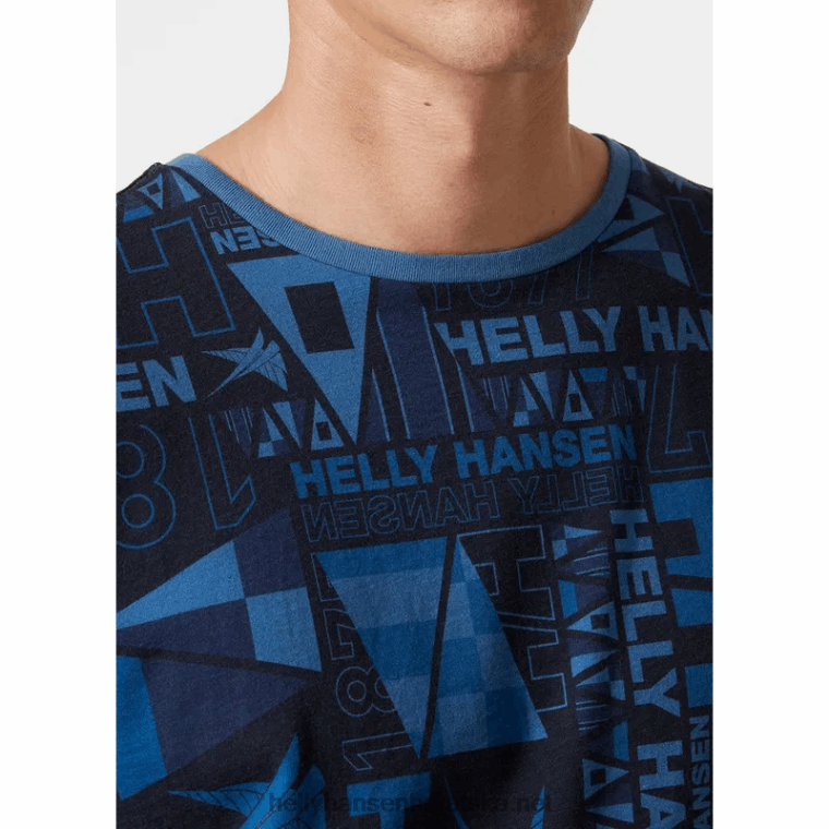 J0HV954 muška majica kratkih rukava Newport od organskog pamuka muškarci Helly-Hansen kanjon - Image 6